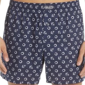 Polo by Ralph Lauren Mens Woven Boxer Shorts - Navy Horseshoe Print Size XL